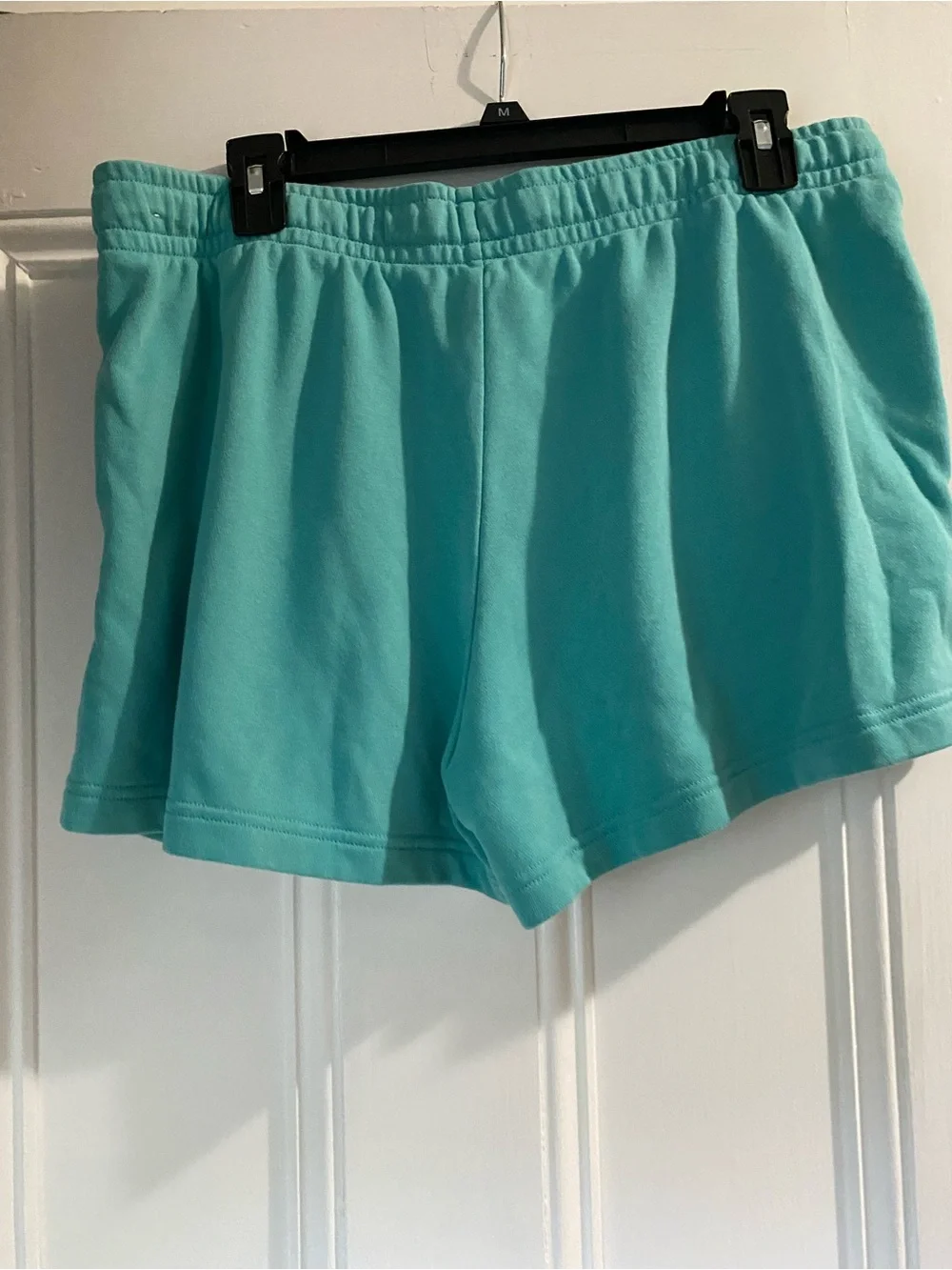 Nike Women's Teal Fleece Drawstring Shorts great condition size L